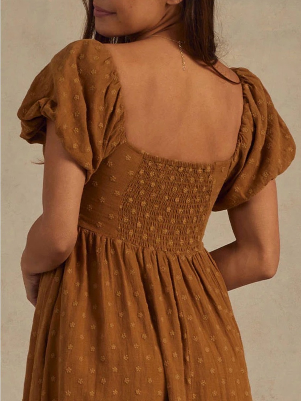 LIKE NEW Rylee and Cru OCEANE Women's Puff-Sleeve Maxi Dress in Mustard Yellow - Picture 10 of 12